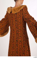  Photos Woman in Historical Dress 34 15th century Historical clothing brown dress fur upper body 0007.jpg